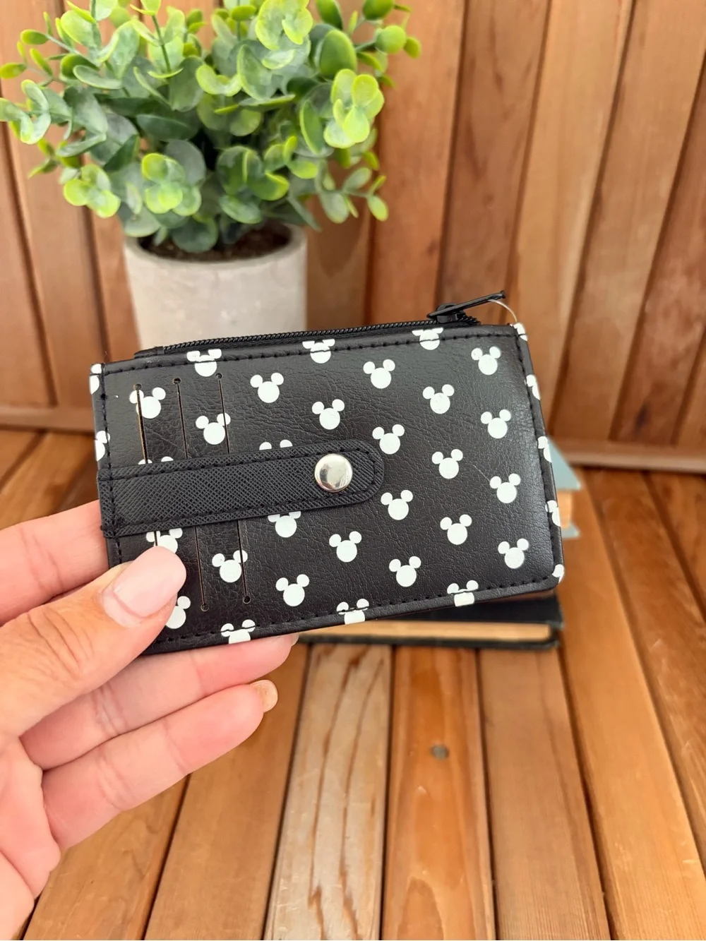 Disney Mickey Mouse Black & White Card Holder NWT